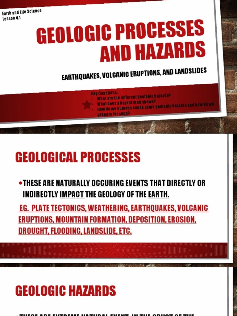 Geologic Processes And Hazards | PDF | Volcano | Hazards