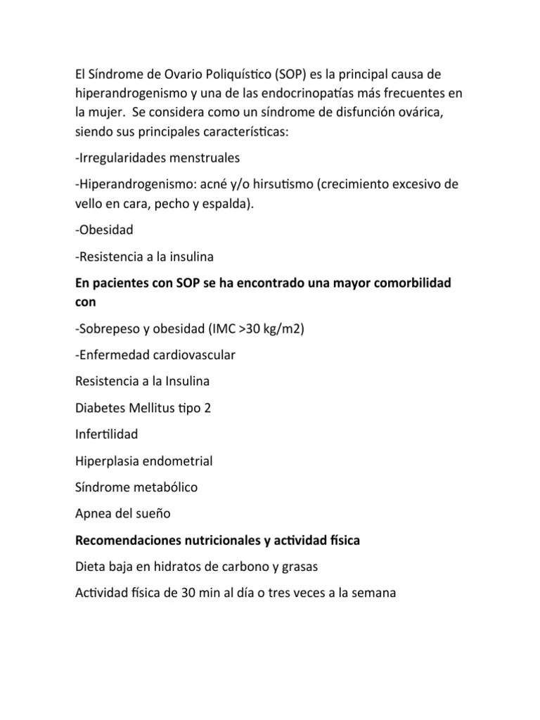 El Síndrome De Ovario Poliquístico | PDF