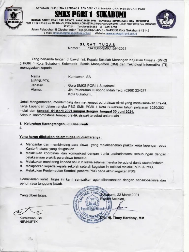 Dokumen Monitoring PKL 2021-2022 Kurniawan | PDF