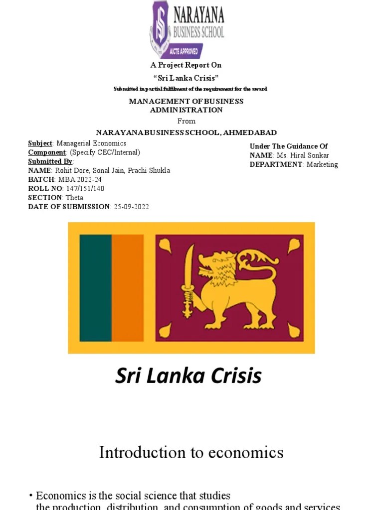Sri Lankan Economy Crisis Final | PDF | Economies | Economics