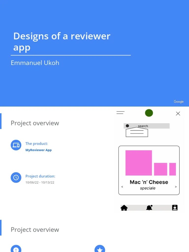 Google UX Design Certificate - Portfolio Project 1 - Case Study Slide ...