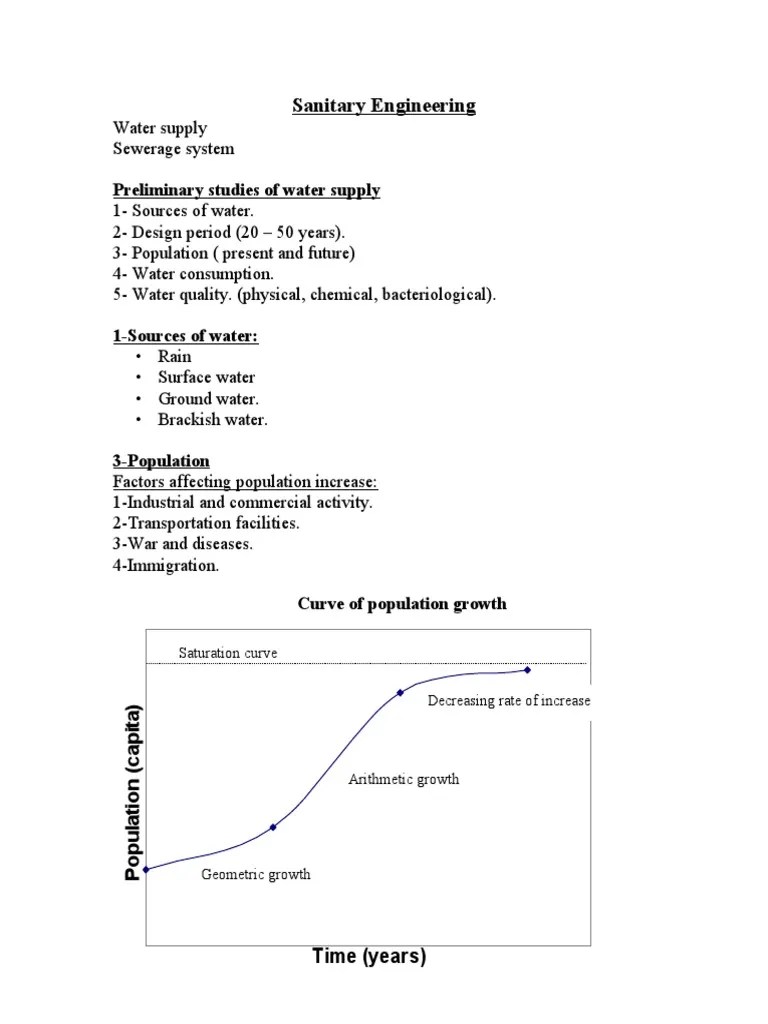 Lecture 1 Sanitary Engineering | PDF | Water | Water Quality