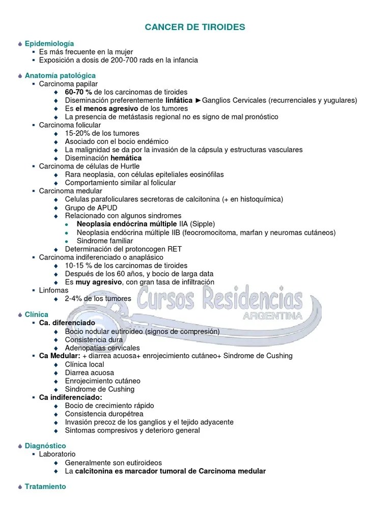 Cancer De Tiroides | PDF | Cáncer | Enfermedades Y Trastornos