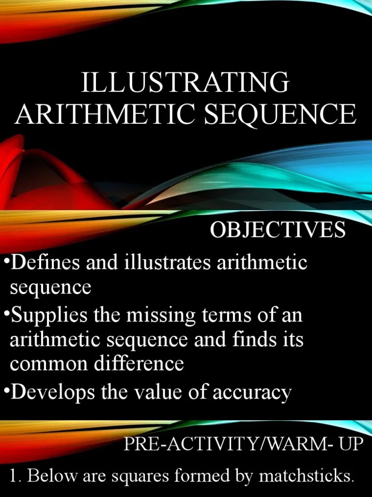 1.2 Illustrating Arithmetic Sequence | PDF | Teaching Methods ...