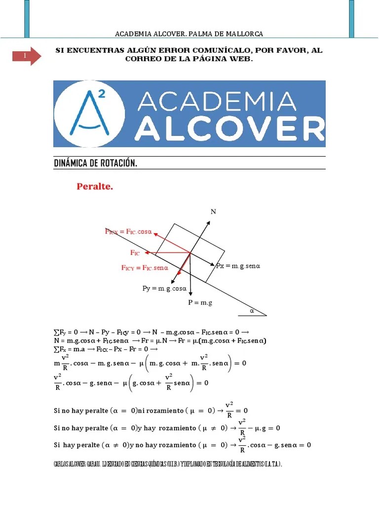 Dinamica De Rotacion | PDF | Ingeniería Mecánica | Metrología