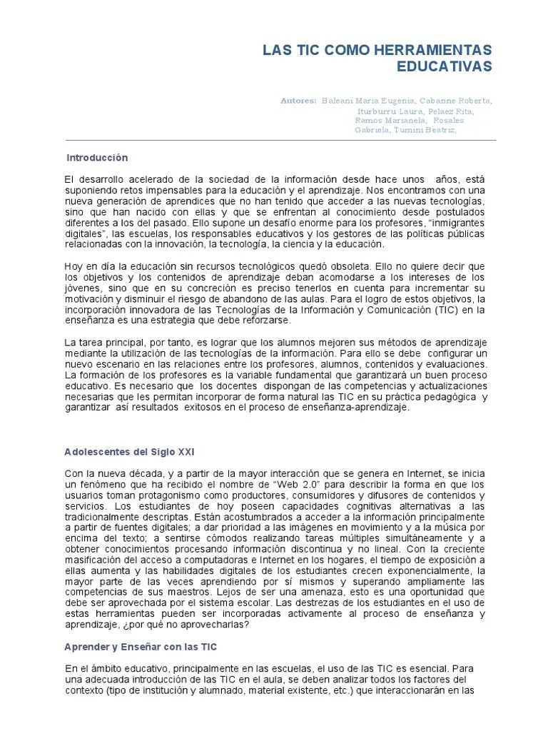 Las Tic | PDF | Tecnología De Información Y Comunicaciones | Plan De ...