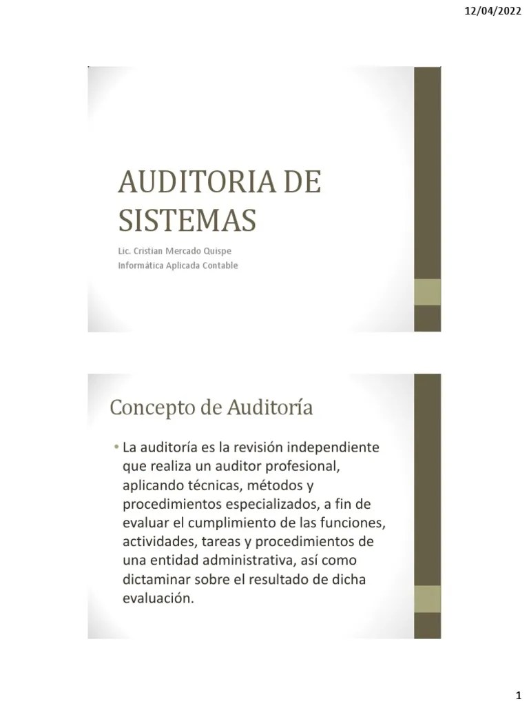 Clase 4 Auditoria De Sistemas | PDF | Auditoría | Business