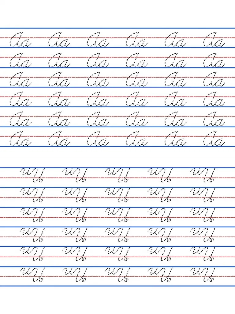 Cursive alphabet