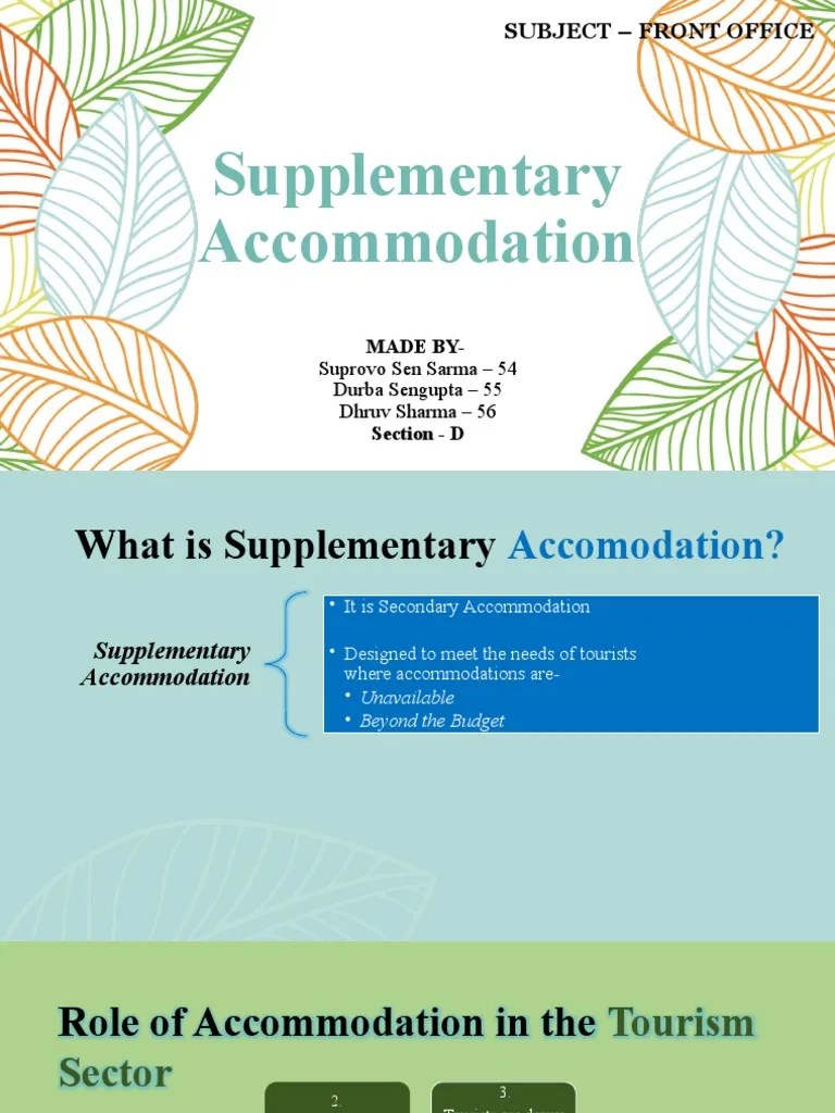 Supplementary Accommodation | PDF | Tourism | Hotel