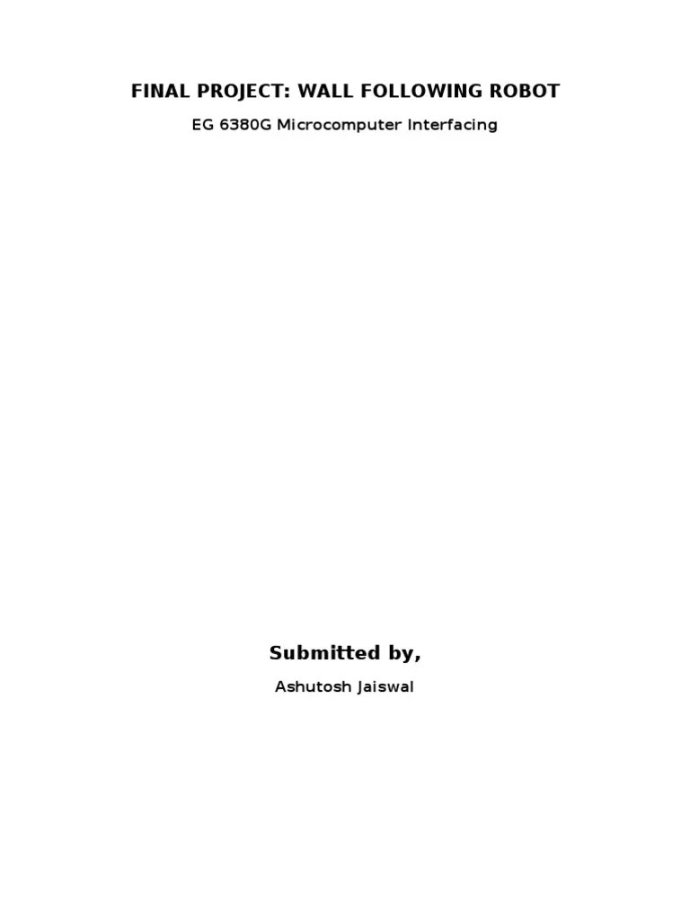 Wall Following Robot | PDF | Electronic Circuits | Microcontroller