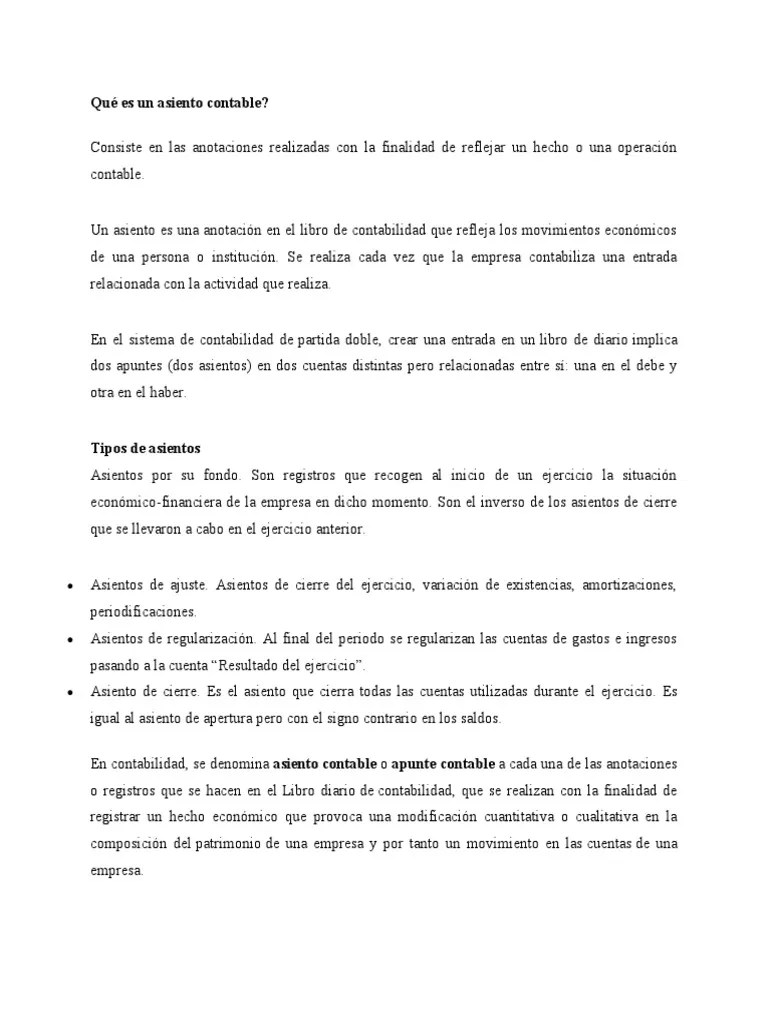 Asientos Contables | PDF | Contabilidad | Economias