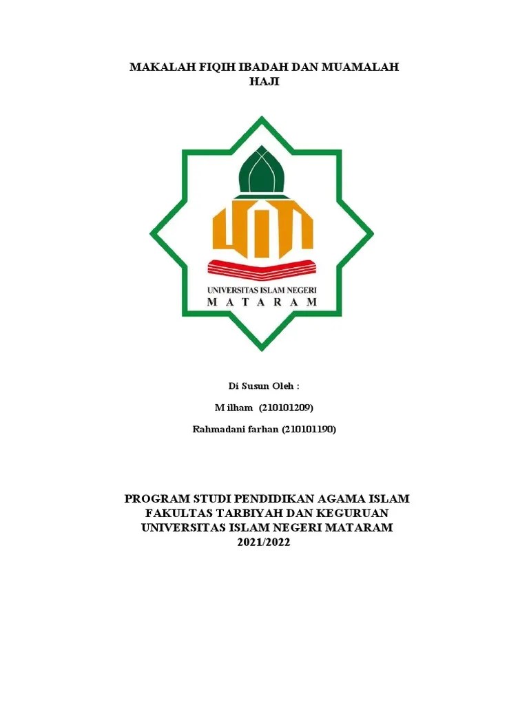 Makalah Fiqih Ibadah Dan Muamalah | PDF