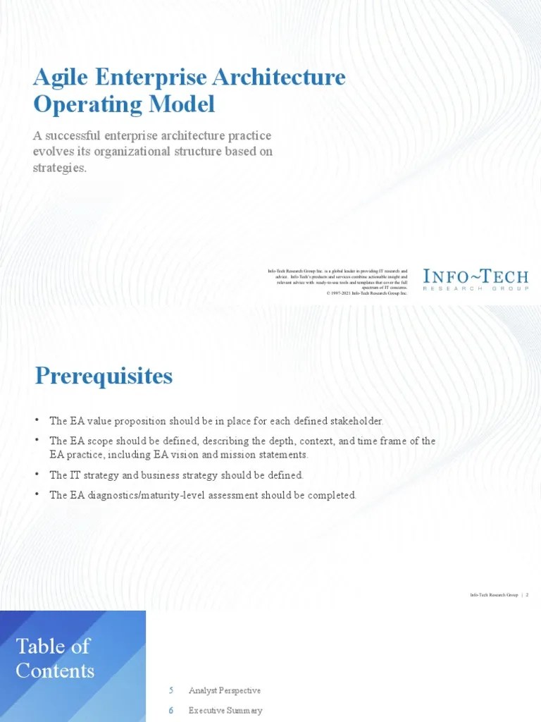 It Agile Enterprise Architecture Operating Model Phases 1 3 | PDF ...