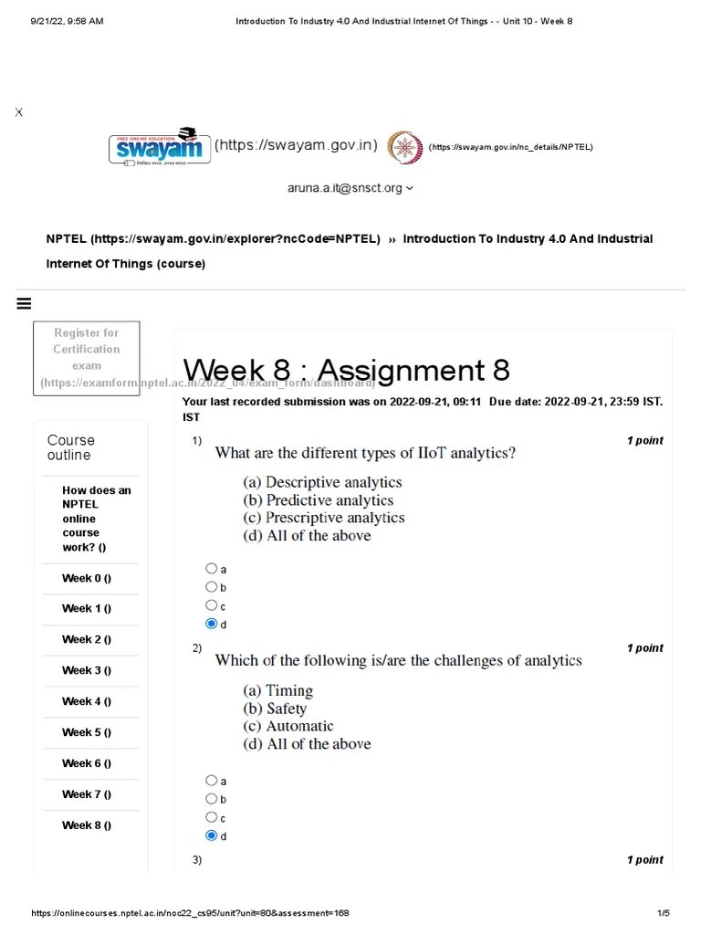 Introduction To Industry 4.0 And Industrial Internet Of Things - Unit ...
