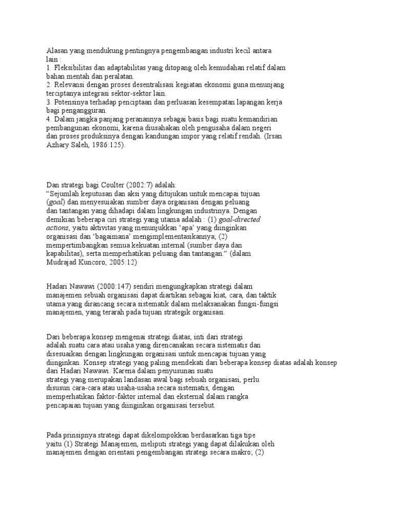 Teori Strategi UMKM | PDF