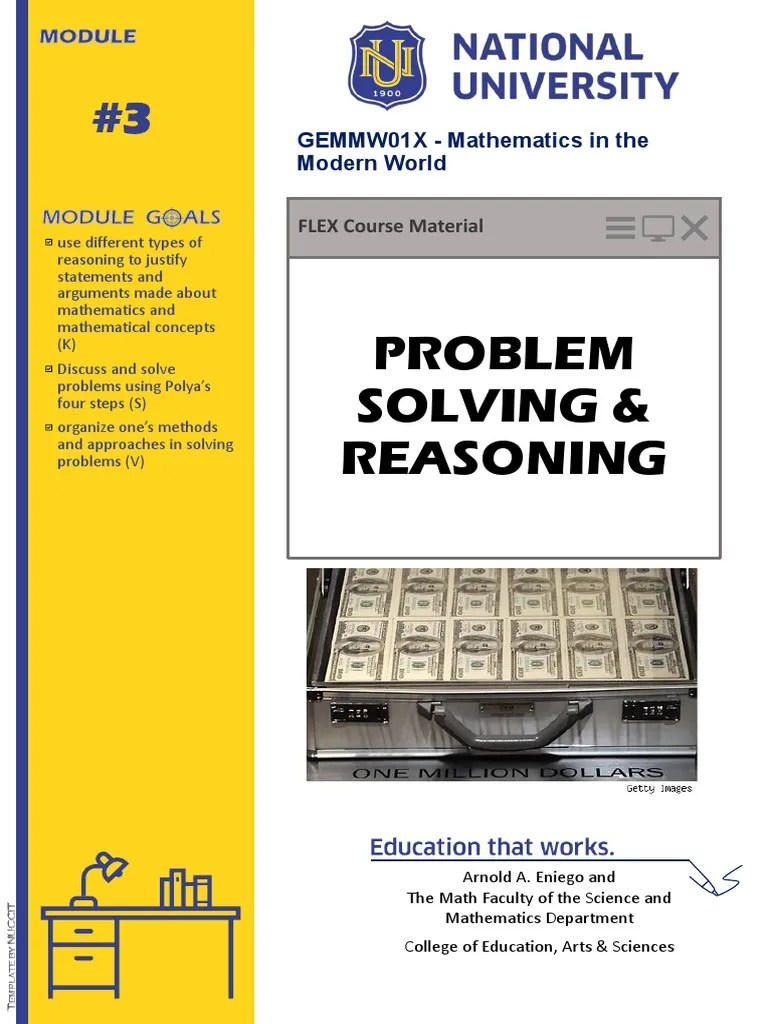 MMW Chapter 3 Problem Solving And Reasoning | PDF | Inductive Reasoning ...