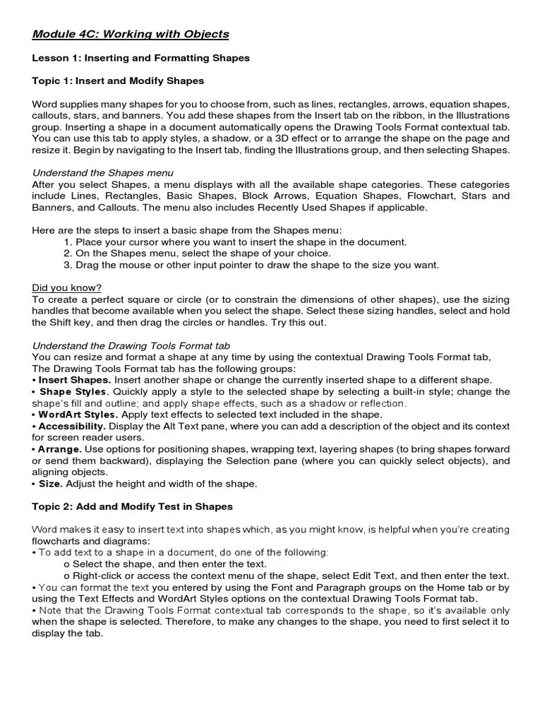 Module 4C Notes | PDF | Icon (Computing) | Screenshot