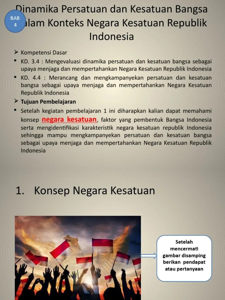 Dinamika Persatuan Dan Kesatuan Bangsa Dalam Konteks Negara | PDF