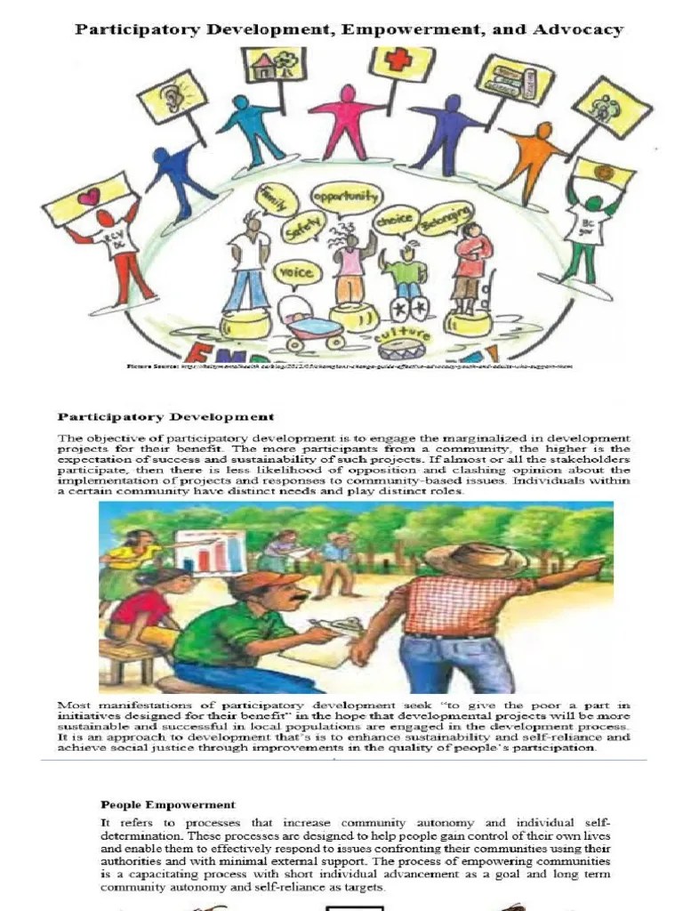 Participatory Development, Empowerment, And Advocacy | PDF