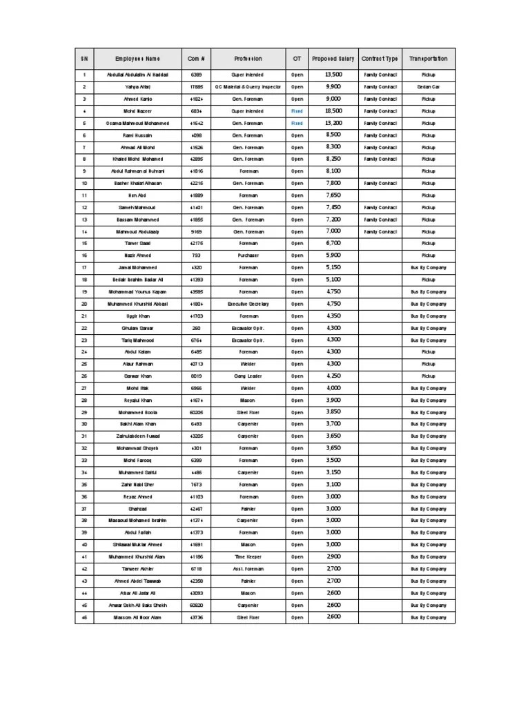 Pay Scale Workshop | PDF