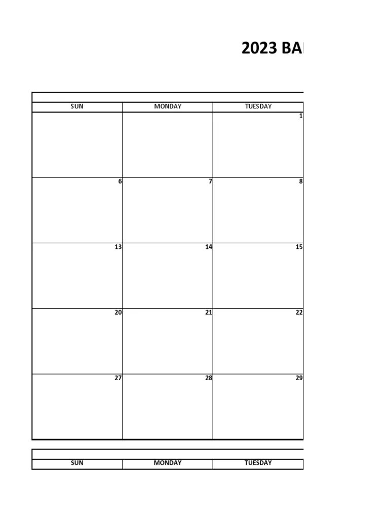 Calendar 2023-Excel | PDF