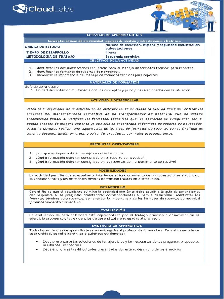 Actividad Aprendizaje 5 | PDF | Aprendizaje | Evaluación