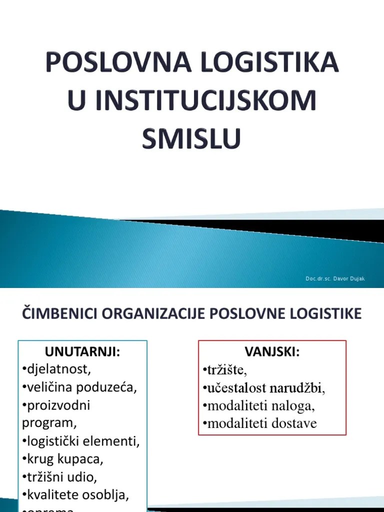 12 - Organizacija Logistike I Logističke Organizacije-2020 | PDF