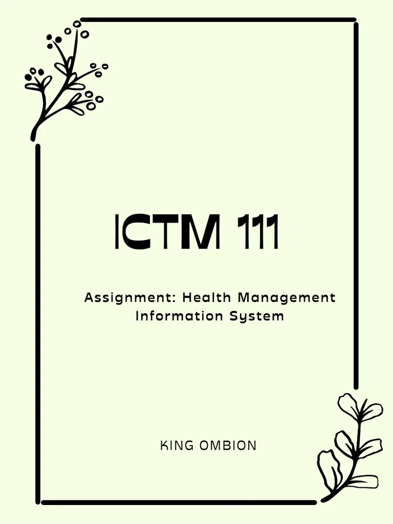 Ictm Hmis | PDF | Health Care | Information System