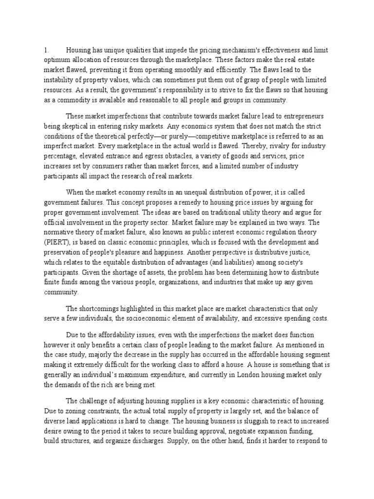 London Housing Market Case Study | PDF | Market (Economics) | Real Estate Economics