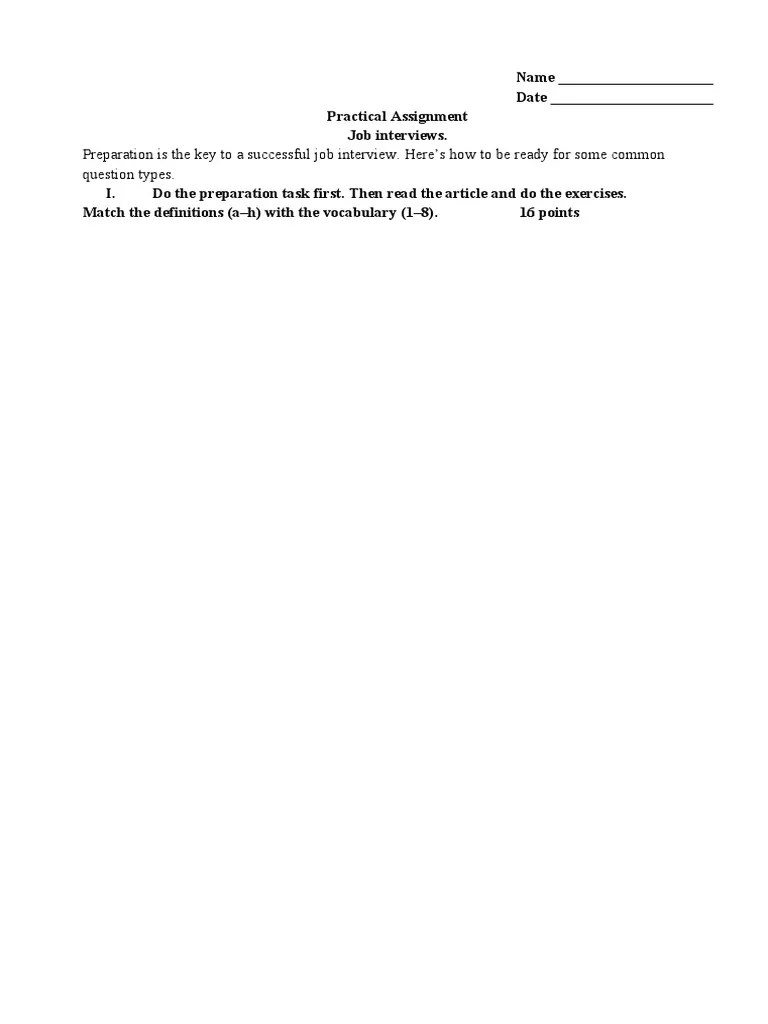 PA. Job Interview | PDF | Job Interview | Behavior Modification