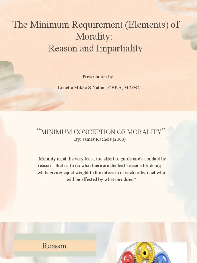 Minimum Requirement Of Morality And Standards Of Moral Valuation | PDF | Morality ...