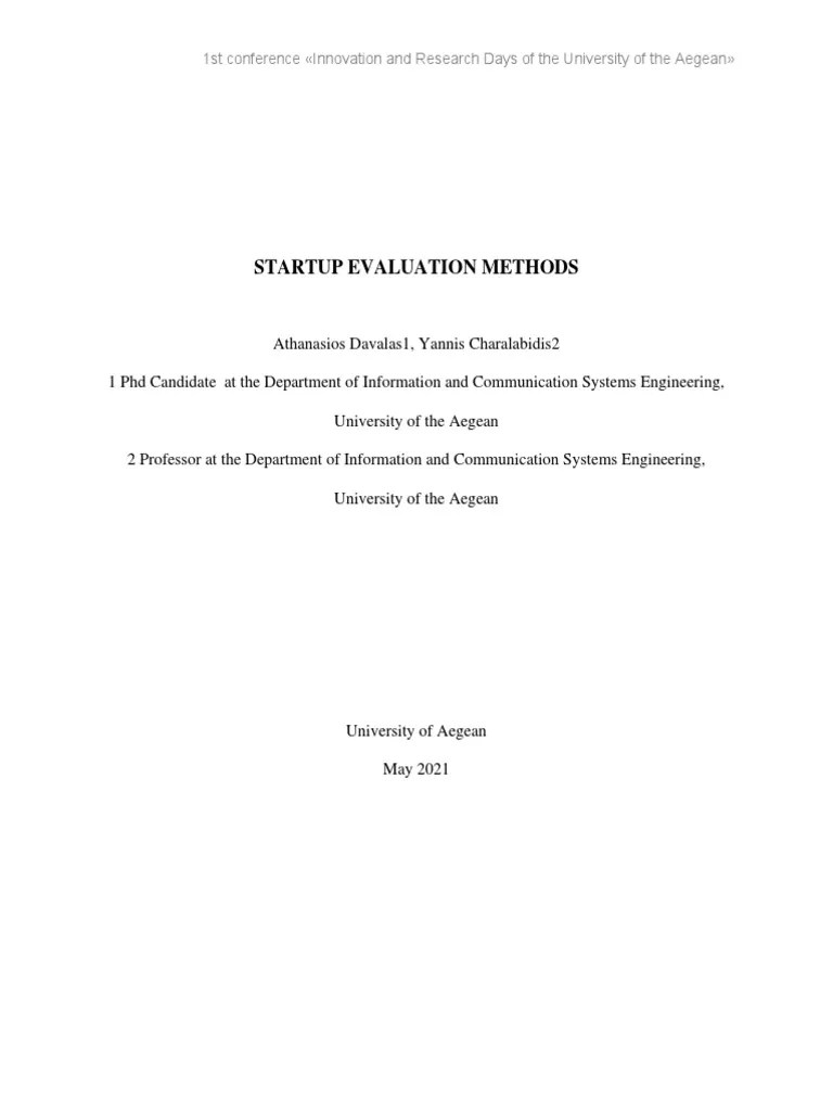 Startup Evaluation Methods | PDF | Valuation (Finance) | Discounted Cash Flow