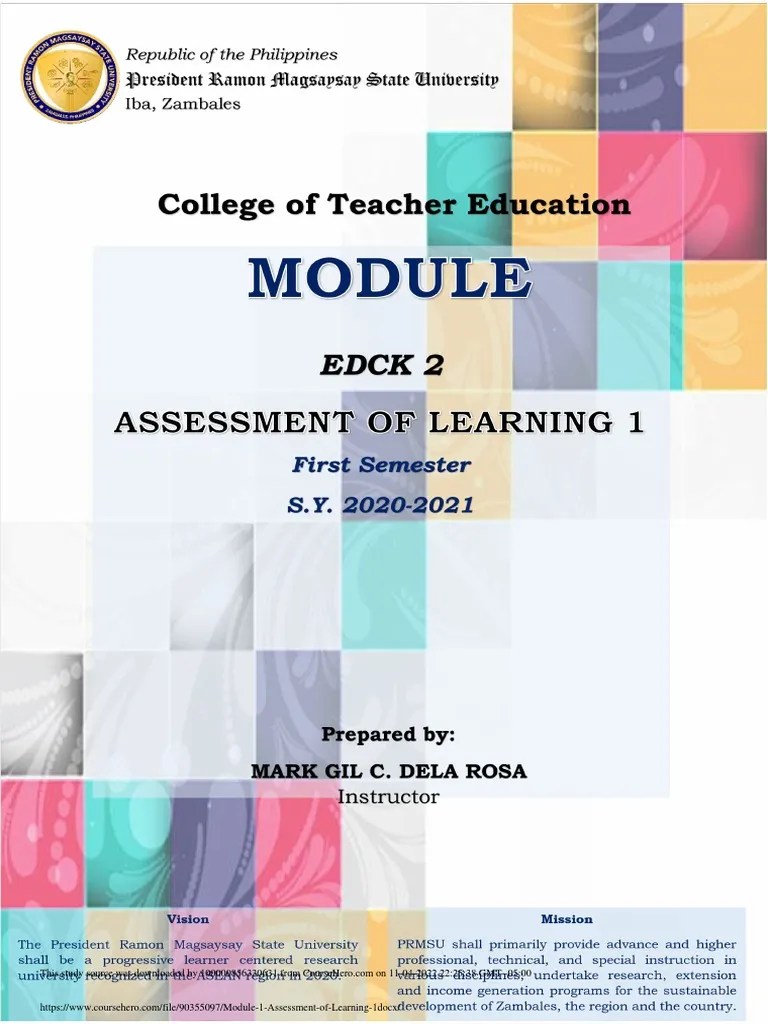 Module 1 Assessment Of Learning 1 | PDF | Learning | Engineering