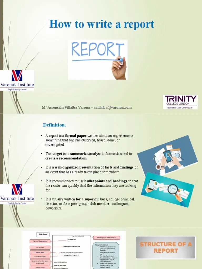 How To Write A Report | PDF | Teachers | Language Education