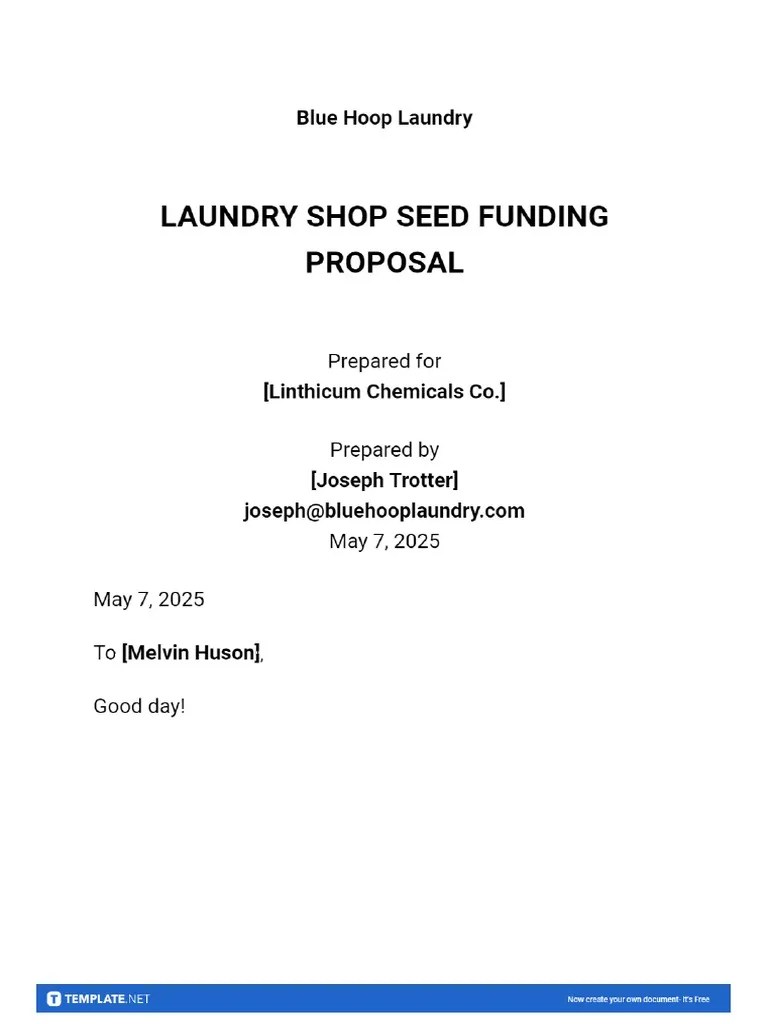 Seed Funding Proposal Template | PDF
