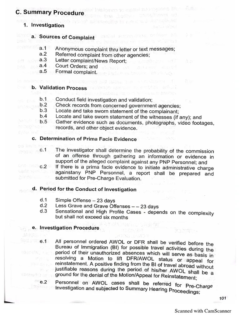 Administrative Summary Procedure | PDF