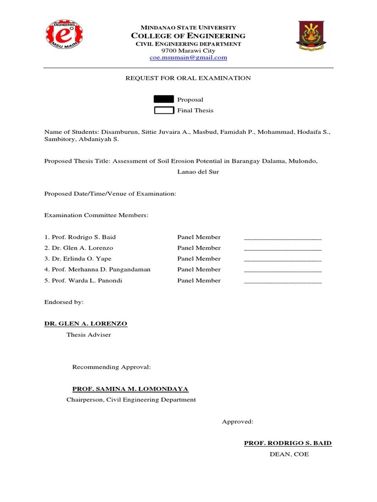 Thesis Proposal Defense Form Aira | PDF