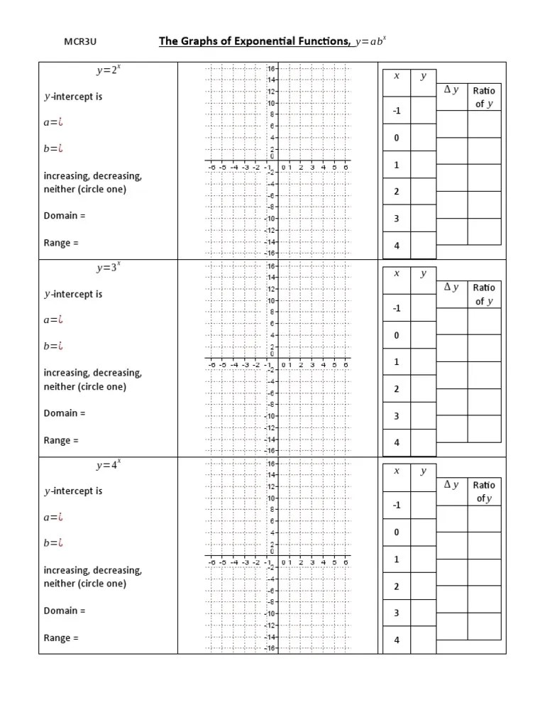 Lesson 5 Properties Of Exponential Graphs | PDF | Exponential Function ...