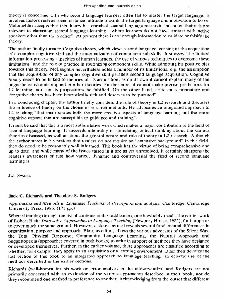 An Analysis Of Language Teaching Approaches And Methods | PDF | Second ...