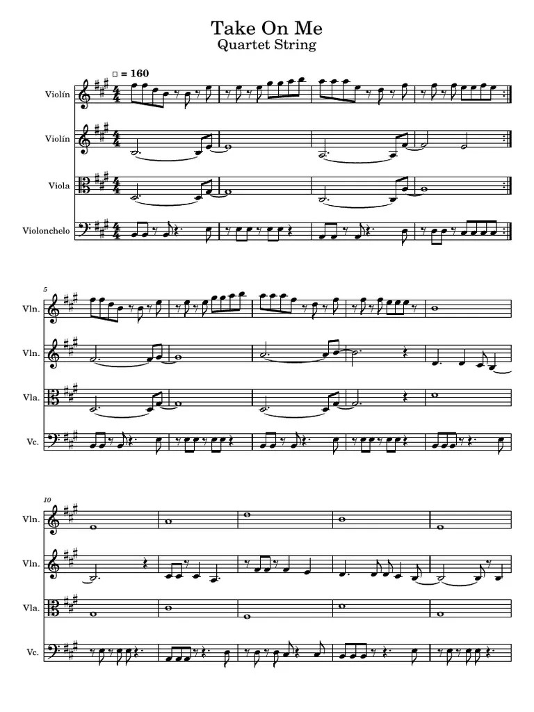 Take - On - Me - A - Ha - String - Quartet (1) ...... | Download Free ...