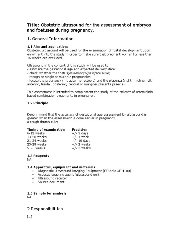 The Assessment Of Gestational Age A Comparison Of | PDF | Medical Specialties | Women's Health