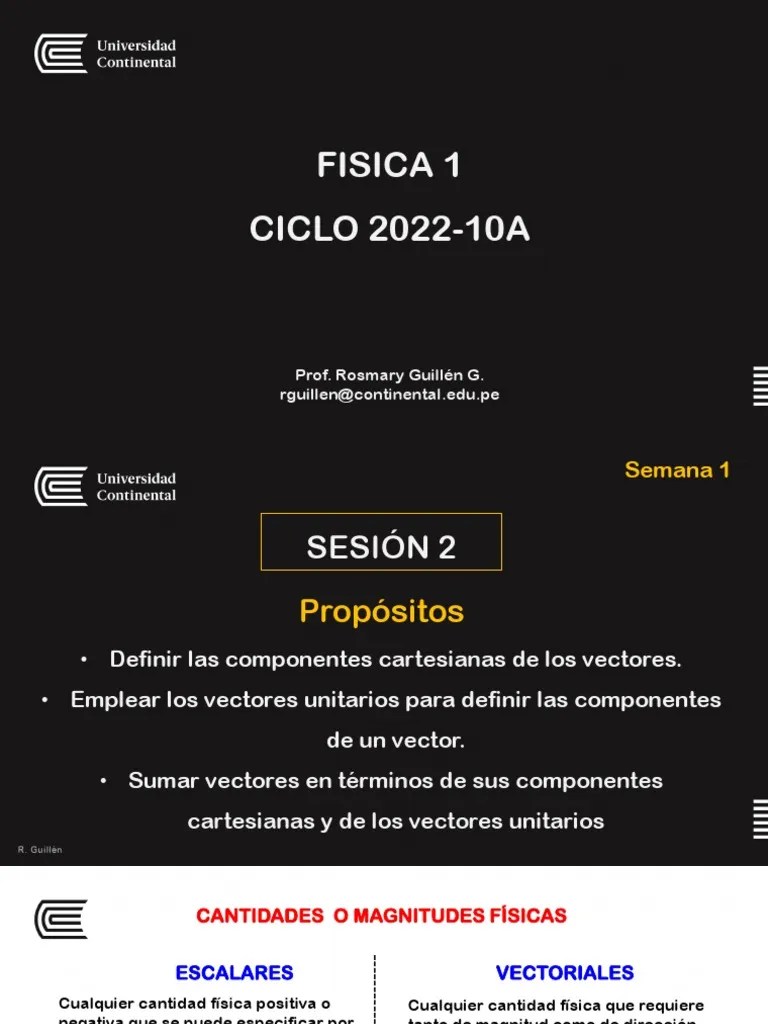 S01 - Sesión 02 - Vectores En El Plano | PDF | Vector Euclidiano | Sistema De Coordenadas ...