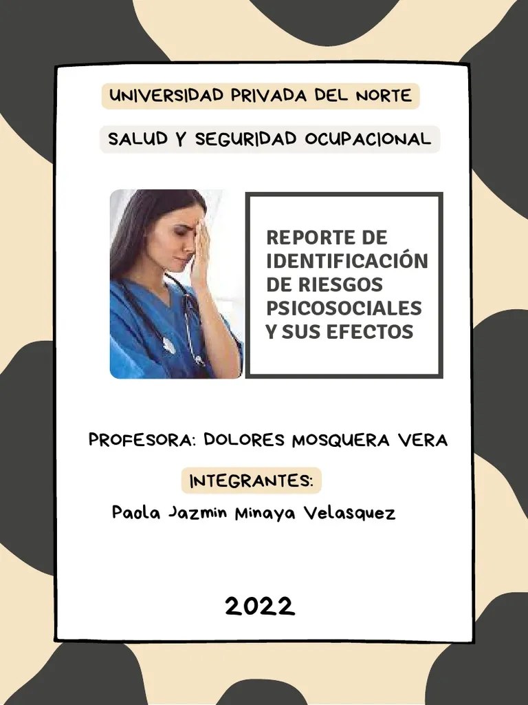 Riesgos Psicosociales | PDF | Seguridad Y Salud Ocupacional | Enfermería
