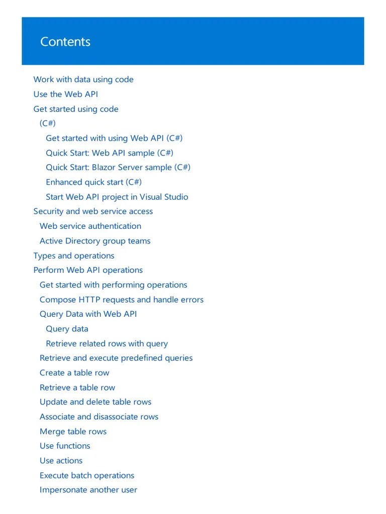 Dynamics API | PDF | World Wide Web | Internet & Web