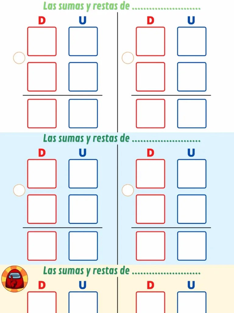 Plantilla Suma Y Resta | PDF