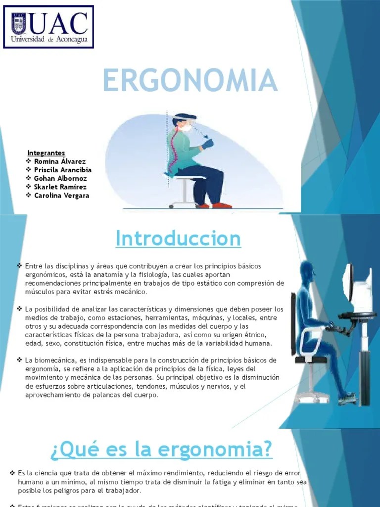 Ergonomia | PDF | Factores Humanos Y Ergonomía | Seguridad Y Salud ...