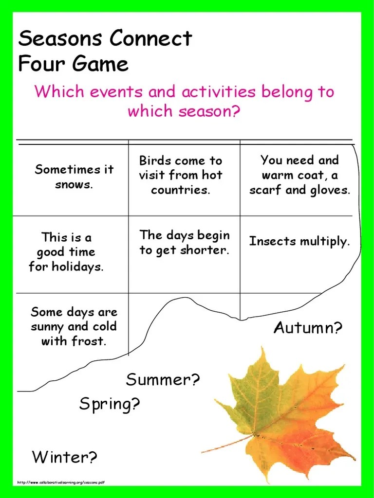 Seasons | PDF | Learning