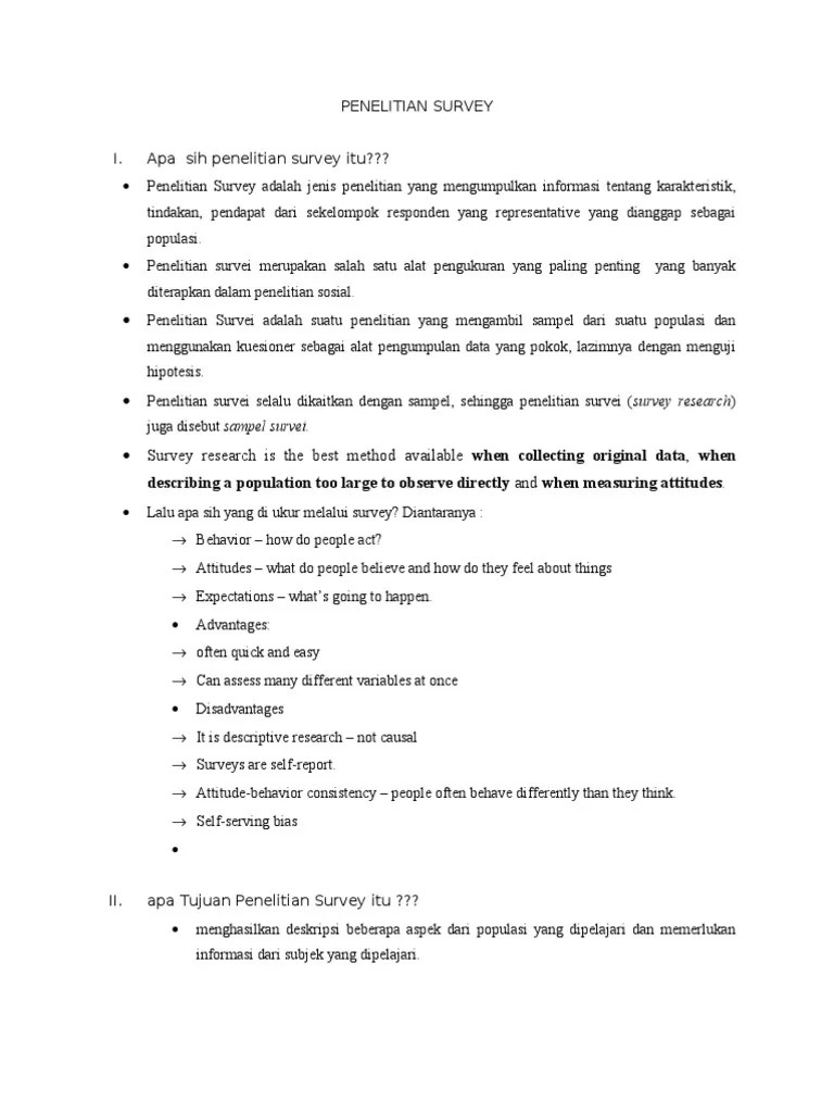 Penelitian Survey | PDF