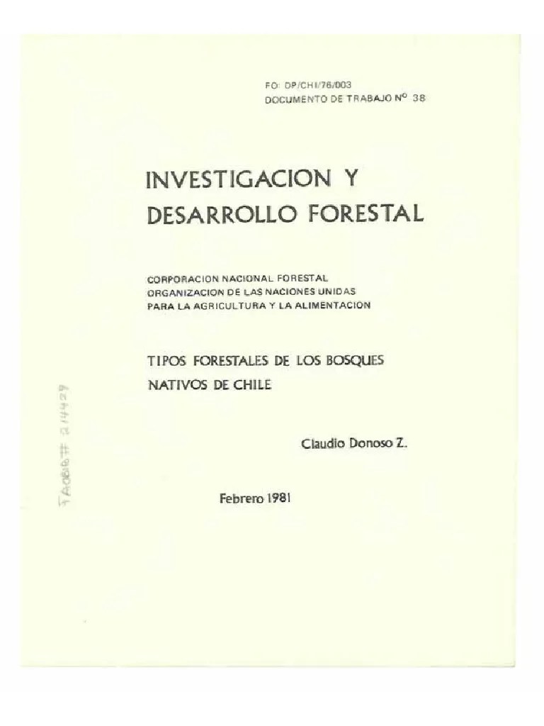 Tipo Forestales Nativos De Chile - Donoso 1981 | PDF
