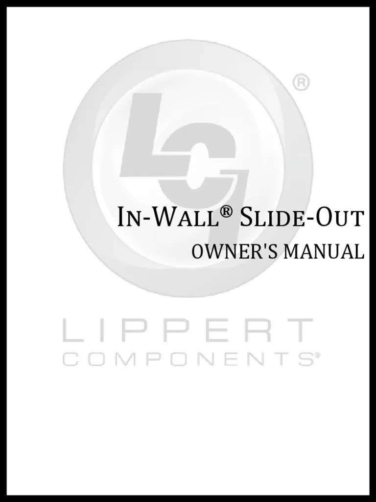 Lippert - Slide Out Model In-Wall (Schwintek) Owner's Manual | PDF | Switch | Electric Motor